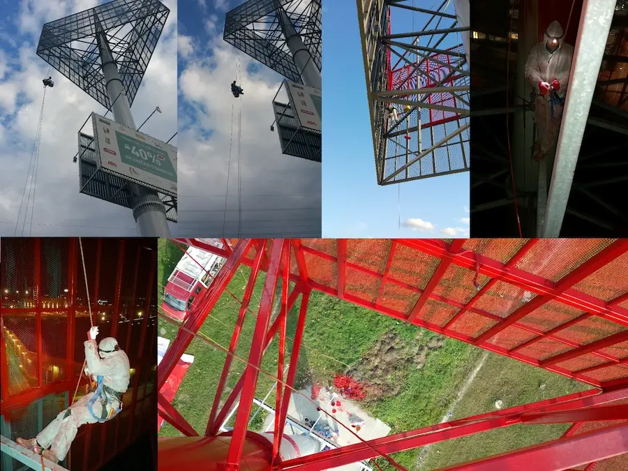 Industriekletterer am Seil